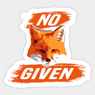 No Fox Given Sticker